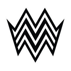 Tribal Zigzag Pattern Icon Vector Illustration