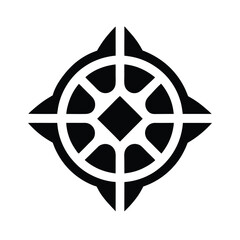 Adinkra Courage Symbol Icon Vector Illustration