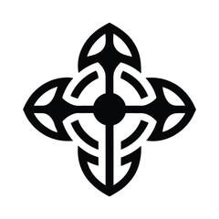 Adinkra Strength Symbol Icon Vector Illustration