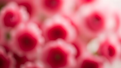 Abstract Red and Pink Roses Bokeh Background, Soft Blurred Floral Texture for Romantic Designs and Greeting Cards