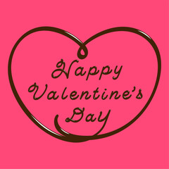 手描きラインで描かれた囲みモチーフのメッセージデザイン｜甘さを感じるピンク配色