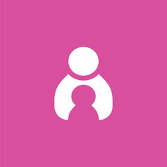 Minimalist graphic representing the profound connection and loving relationship between a parent and child, symbolizing support, guidance, and the essence of family unity