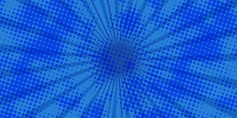 Vintage abstract pop art blue background. Banner vector illustration art © Sahid