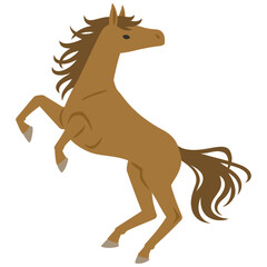立ち上がる馬のイラスト