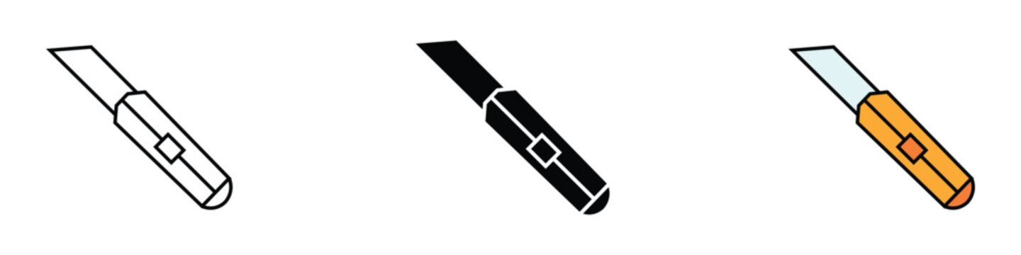 Cutter icon vector. utility knife symbol. vector illustration.