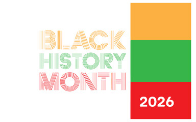 Obraz premium Vibrant Black History Month 2026 celebration graphic