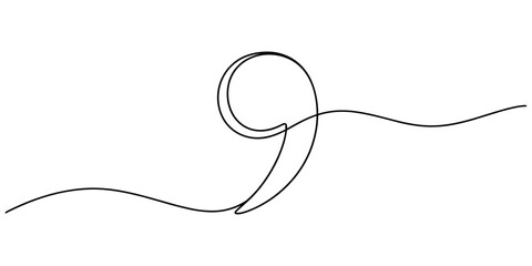 Draw a single continuous line of quotation marks. white background,One continuous line of quote mark image. Vector illustration. Linear design quote