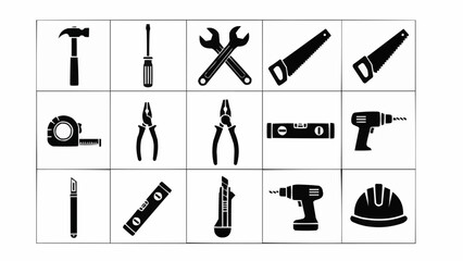 Obraz premium Collection of various construction and DIY tools.