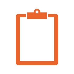 Orange Clipboard Icon