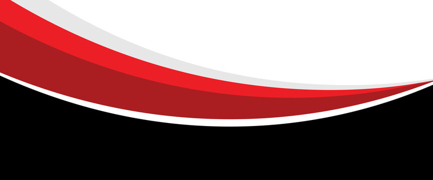 abstract red and blak business banner background with dynamic curves composition