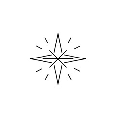 Illustrated star symbol isolated on white background