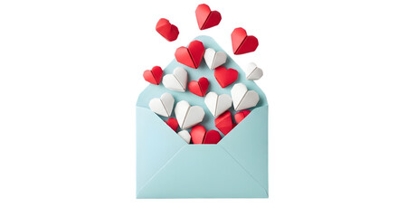 Happy valentines day greeting card with red and white hearts