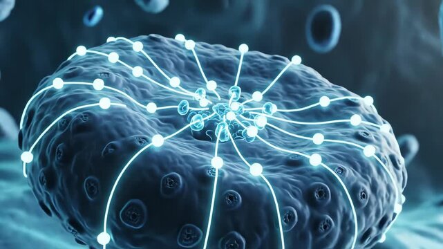 Omega-3 molecules guide immune signaling toward balanced responses, shown as controlled, well-timed activation pulses rather than excessive bursts. Immune pathways appear coordinated and calm