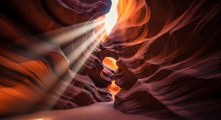 Sunlight Illuminates the Vibrant Rock Formations within a Serene Canyon Landscape from a Low Viewpoint