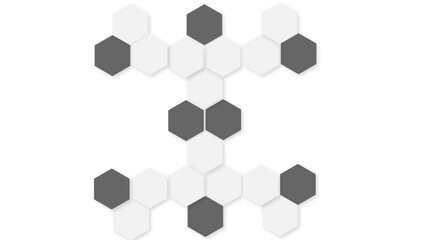 Modern Minimalist Hexagon Grid Background Elegant White and Gray Honeycomb Pattern Featuring Depth, Geometric Symmetry, and Clean Architectural Lines for Tech Layouts.