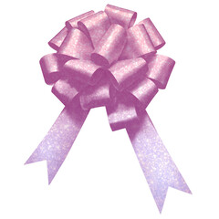 pink bow isolated 