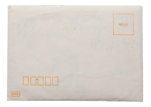 vintage postal envelope grunge paper design png isolated on transparent background - Powered by Adobe
