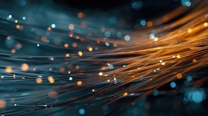 abstract glowing digital fiber optic network stream data flow concept 