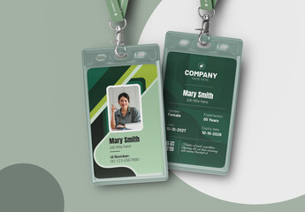 Modern Corporate ID Card Template