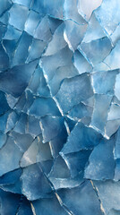 Obraz premium Blue and white broken glass pattern background with empty space. Illustration of a cellphone wallpaper background.