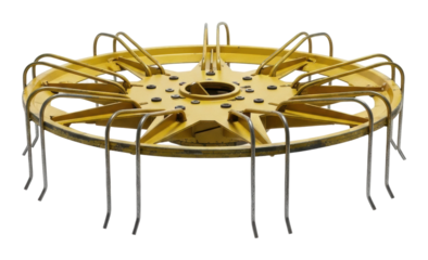 Agricultural equipment discs farm machinery view isolated on transparent background