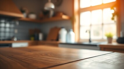 A close-up of a wooden table surface showing natural texture details.