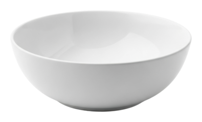 Empty white bowl kitchen table clean environment isolated on transparent background