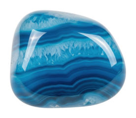 Blue agate stone nature gemstone serenity isolated on transparent background