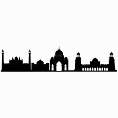 taj mahal vector illustration