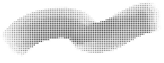 Wavy gradient halftone dots pattern texture background
