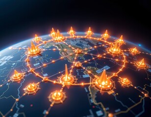 Global Network Connectivity Over Curved Earth