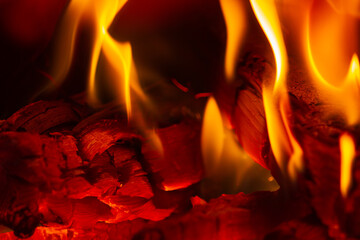 hot burning coals