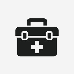 Obraz premium Minimalist First Aid Kit Icon for Medical and Emergency Services