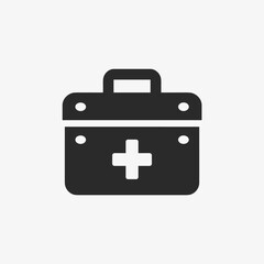 Obraz premium Simple First Aid Kit Icon Vector Illustration for Medical Use