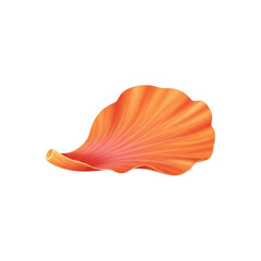 Fototapeta premium Vibrant Orange Hibiscus Petal on White Background