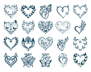 Heart with Butterfly SVG