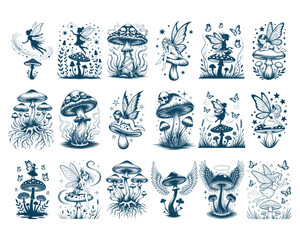 Mystical Mushroom Clipart