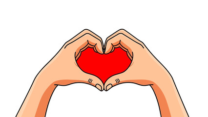 Obraz premium Hands forming a heart shape with love and care