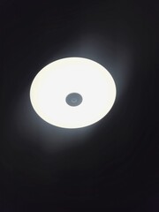 Round Ceiling Light in Dark Background