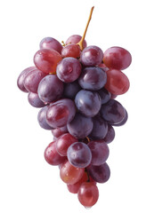 Fototapeta premium red grapes bunch, isolated on white background.