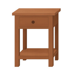 Brown wooden table PNG for interior design 