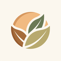 Here are a few options for a one-line title: * Natural Harmony * Leaf Circle * Earthy Leaves

