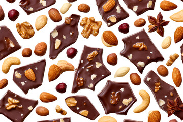 Fototapeta premium Assorted chocolate covered nuts