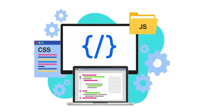 Web development coding on laptop with CSS and JavaScript files.