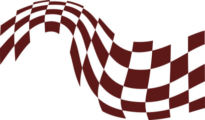 Obraz premium Abstract Checkered Wave Flag