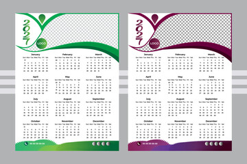 Creative Calendar Design vector template