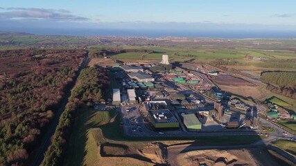 Woodsmith Mine Anglo American, Sirius, polyhalite mineral - 4k prores 422 - drone push towards mine pan down, All-intra to Prores VHQ. December 2025