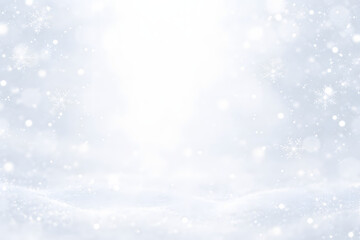 Fototapeta premium abstract christmas background, White Snowflake Sparkle Minimal Winter Background