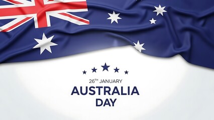 Celebrating australia day on 26th january with national flag