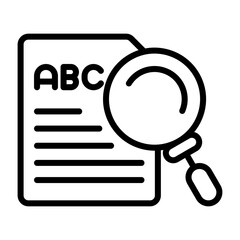 Spell Check Search Vector Icon